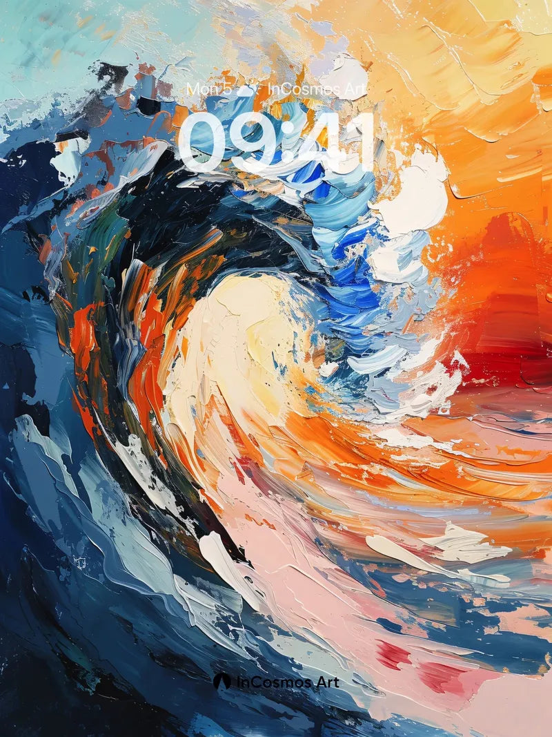 Turbulent Horizon Wallpaper with Swirling Light wallpaper for iPhone, iPad & Mac