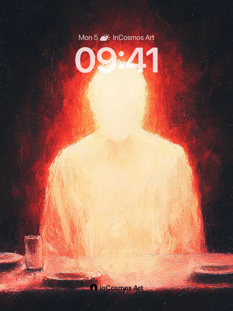 Incandescent Silhouette Wallpaper with Haunting Light