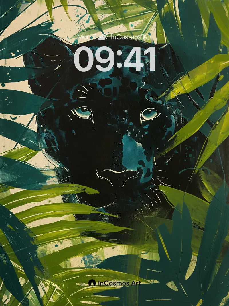 Shadowed Gaze Wallpaper with Jungle Whispers