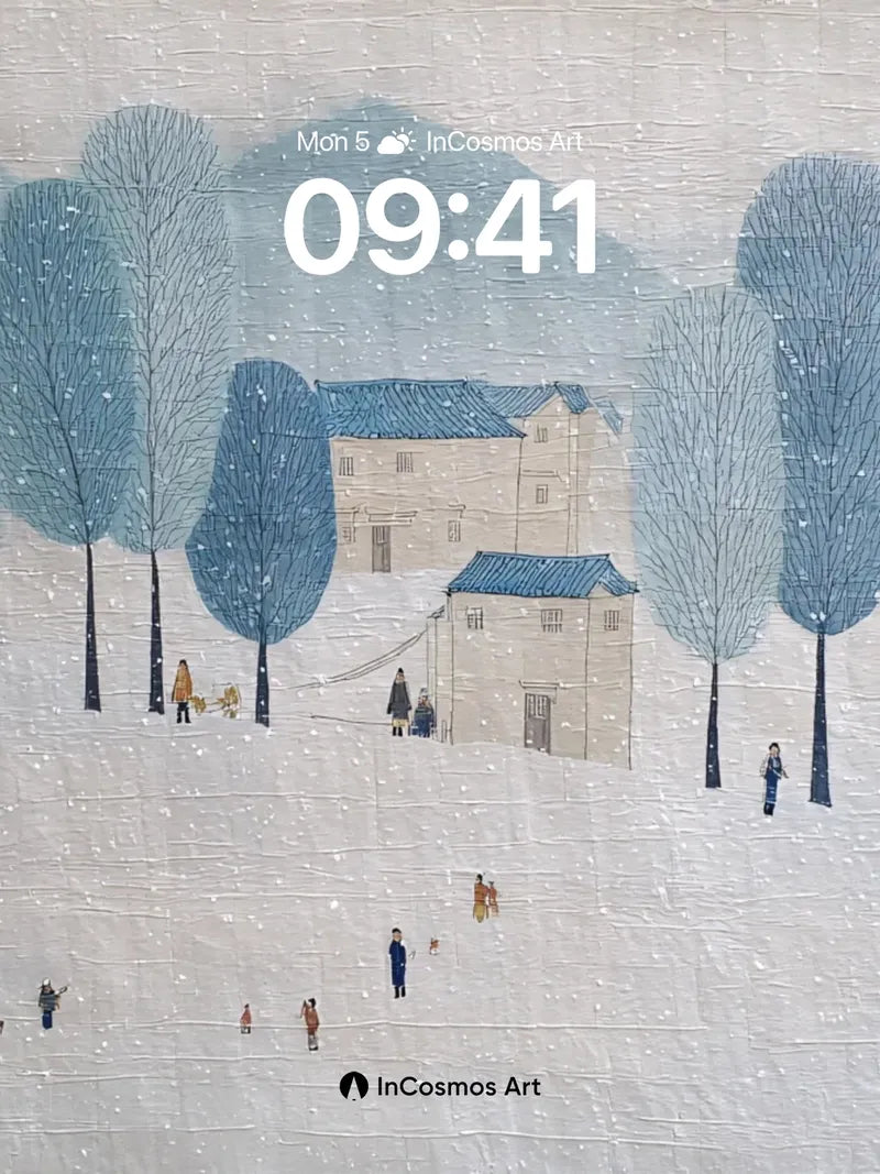 Silent Snowfall Wallpaper with Whispering Trees