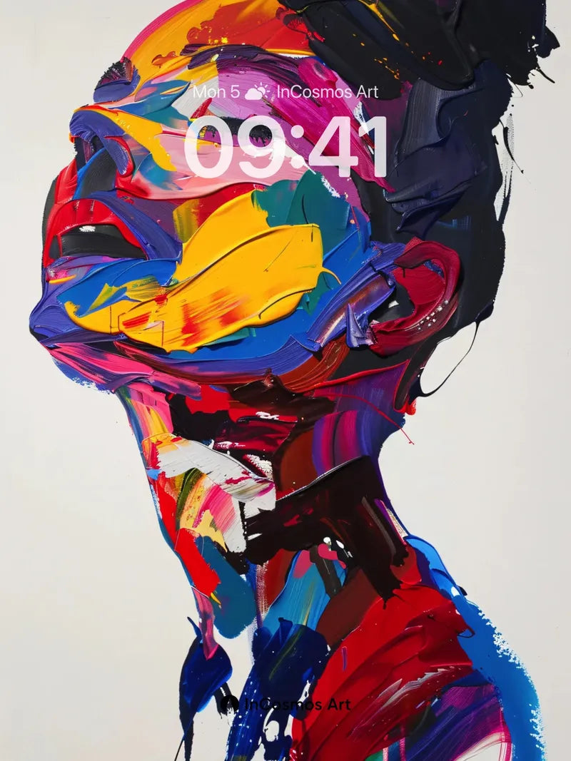 Chromatic Storm Wallpaper with Dripping Colors wallpaper for iPhone, iPad & Mac