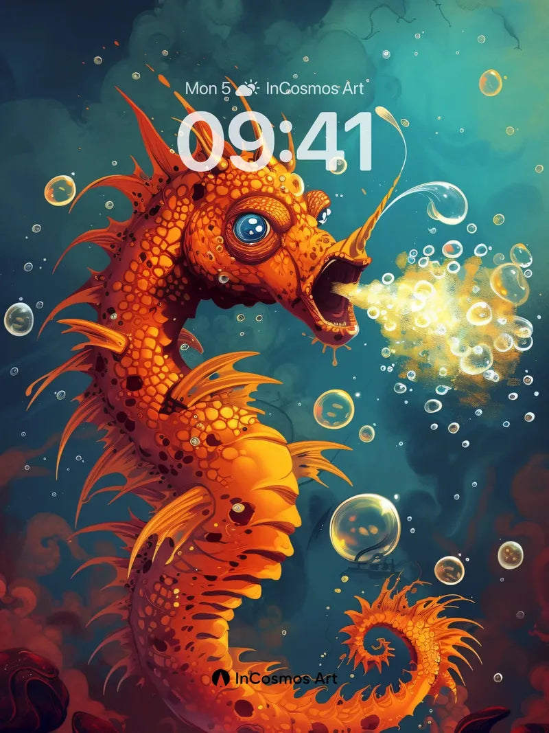 Fiery Depths Wallpaper with Bubbling Breath wallpaper for iPhone, iPad & Mac