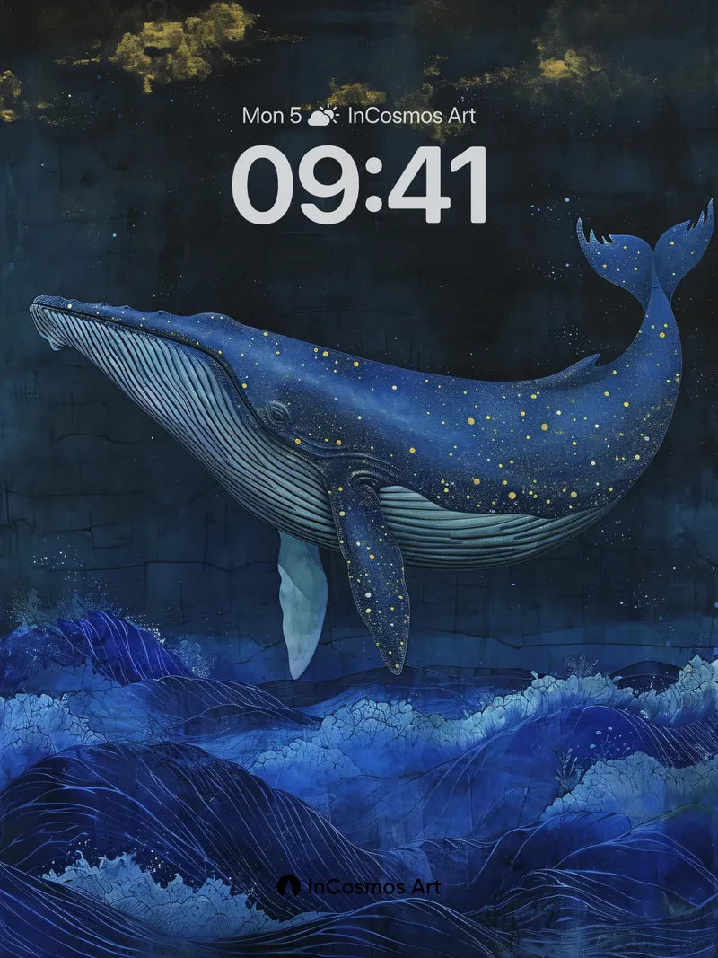Stellar Whale Wallpaper with Cosmic Breath wallpaper for iPhone, iPad & Mac