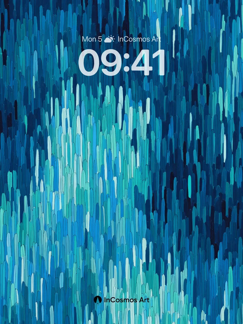 Midnight Rainfall Wallpaper with Vertical Streaks wallpaper for iPhone, iPad & Mac