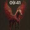 Crimson Flight Wallpaper with Feathered Fire wallpaper for iPhone, iPad & Mac