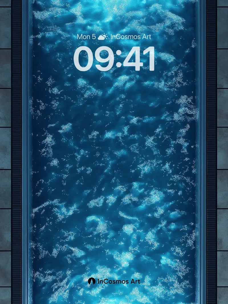 Cryo-Luminous Wallpaper with Frozen Light Veins