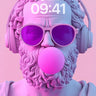 Surreal Statuary Wallpaper with Bubblegum Pop wallpaper for iPhone, iPad & Mac