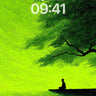 Serenity Under Canopy Wallpaper with Luminous Green Hues wallpaper for iPhone, iPad & Mac