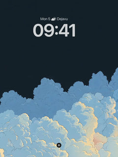 Surreal Cloudscape Background, iPhone Duo cover screen