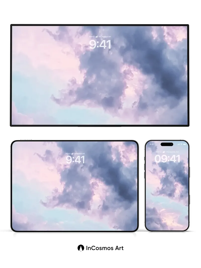 Serenity Sky Wallpaper with Ethereal Clouds