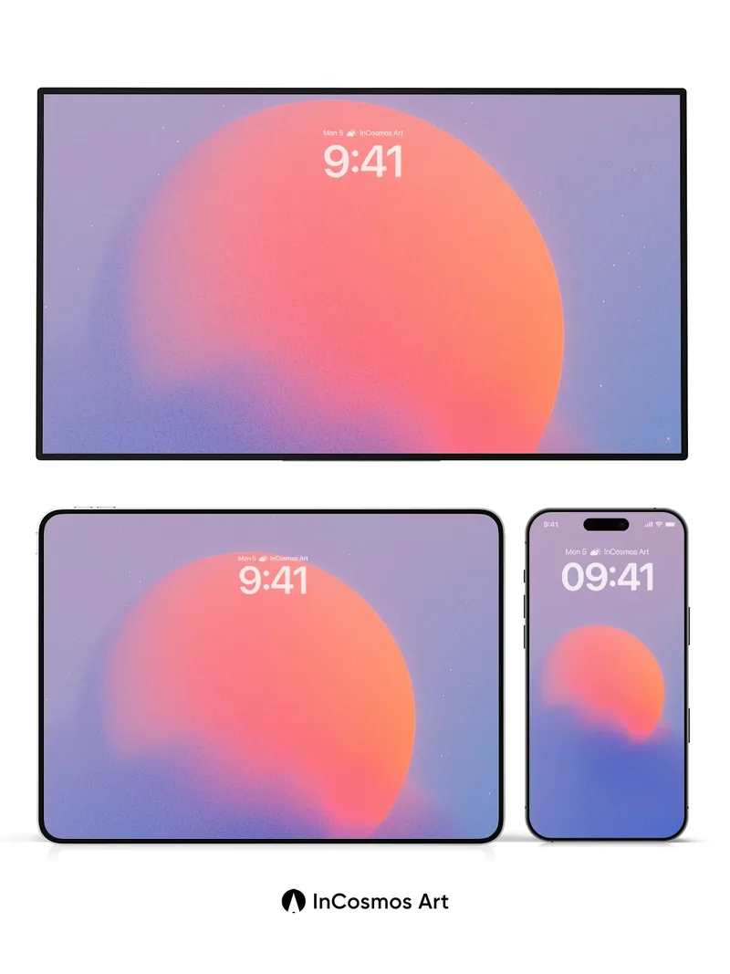 Serene Gradient Wallpaper with Floating Orb