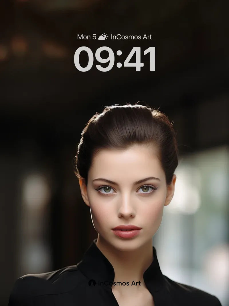 Silken Shadow Wallpaper with Haunting Gaze