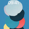 Abstract Geometric Shapes on Blue Wallpaper wallpaper for iPhone, iPad & Mac
