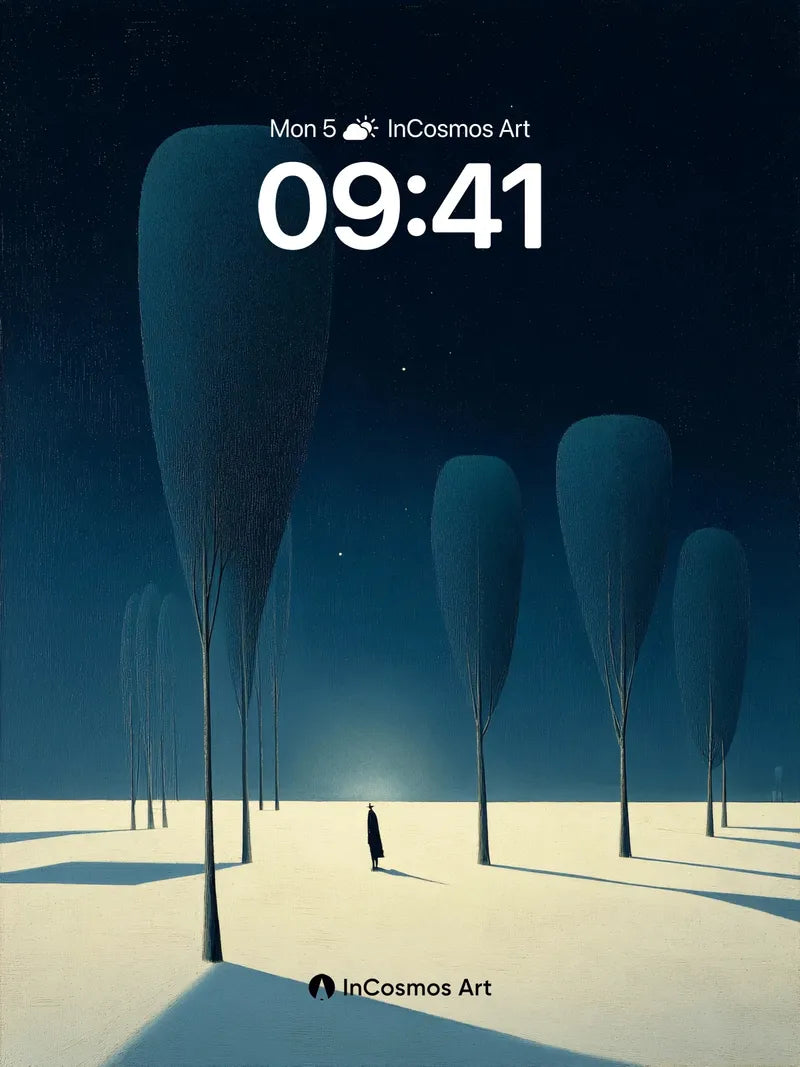 Silent Grove Wallpaper with Starlit Canopy