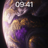 Cosmic Storm Wallpaper with Golden Veins wallpaper for iPhone, iPad & Mac