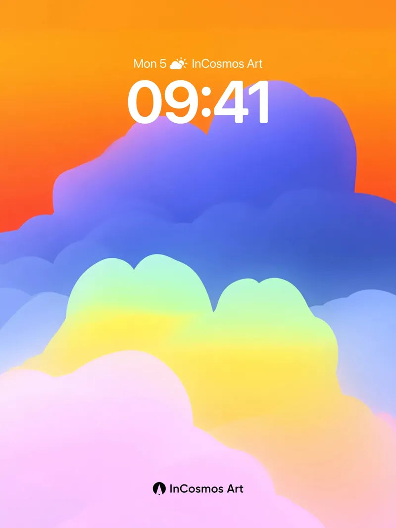 Surreal Sky Gradient Wallpaper with Ethereal Clouds