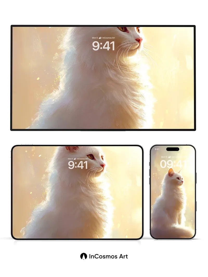 Golden Hush Wallpaper with Sunlit Fur