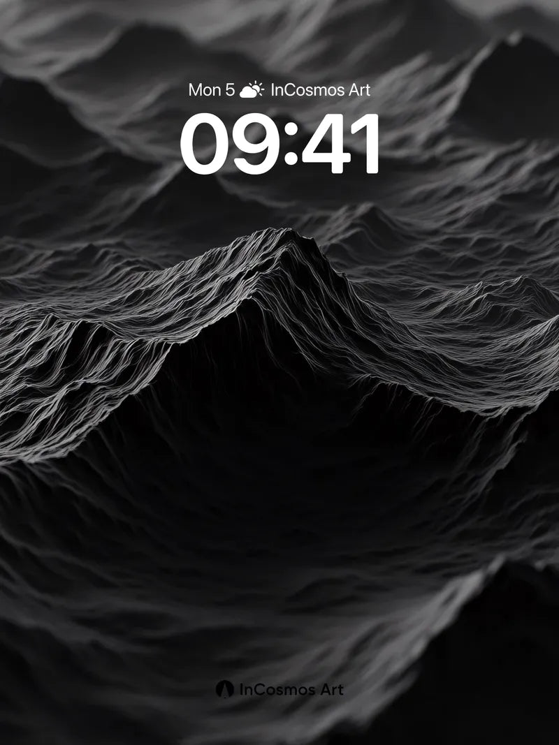 Shadowed Wave Wallpaper with Liquid Depth