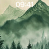 Whispering Peaks Wallpaper with Forest Hush wallpaper for iPhone, iPad & Mac