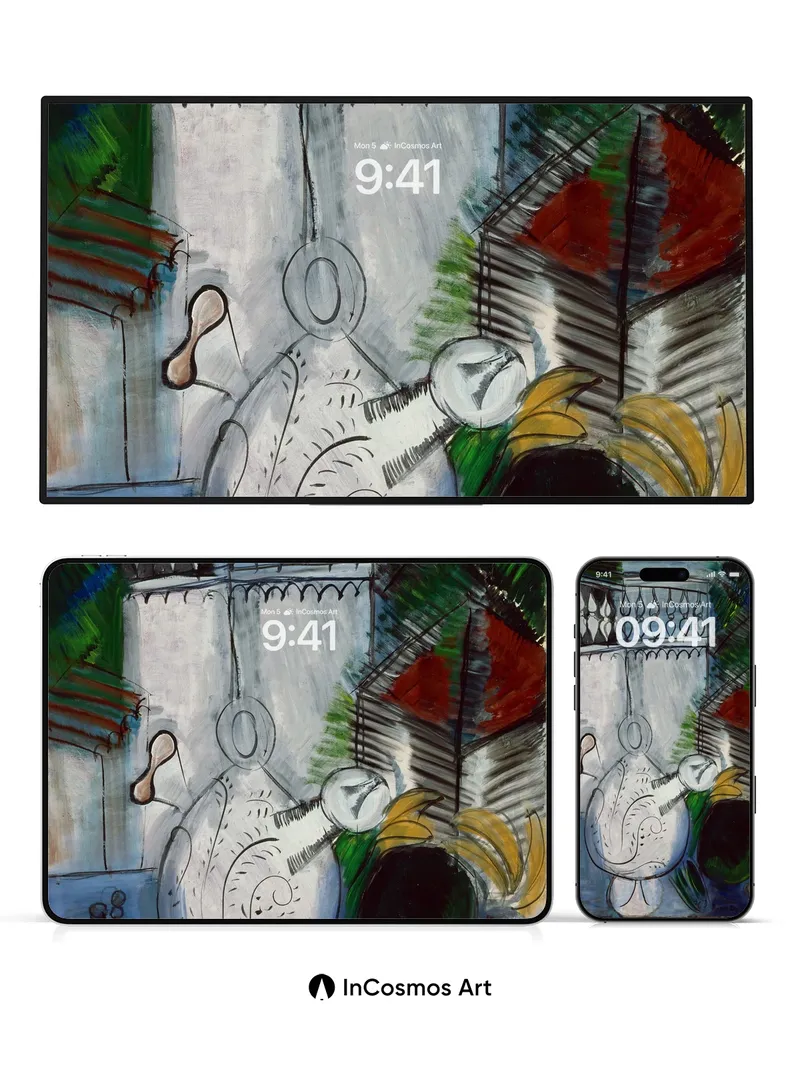 Cubist Still Life Wallpaper with Balcony Whispers