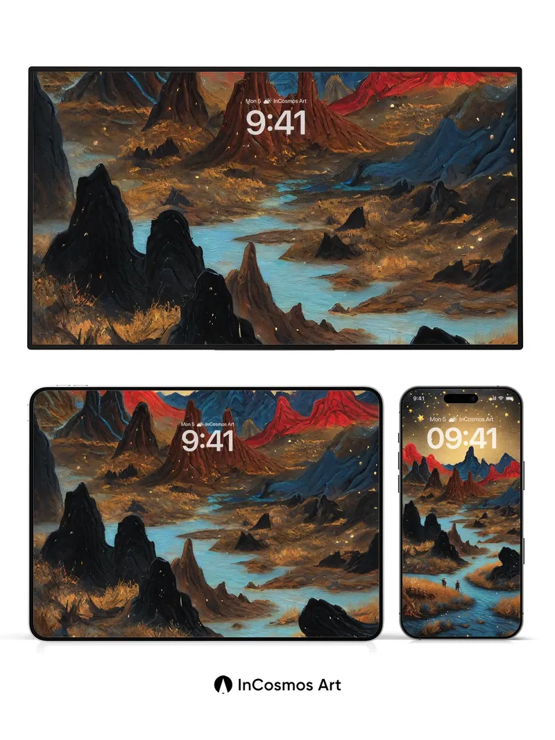 Stellar Rift Wallpaper with Cosmic Trails