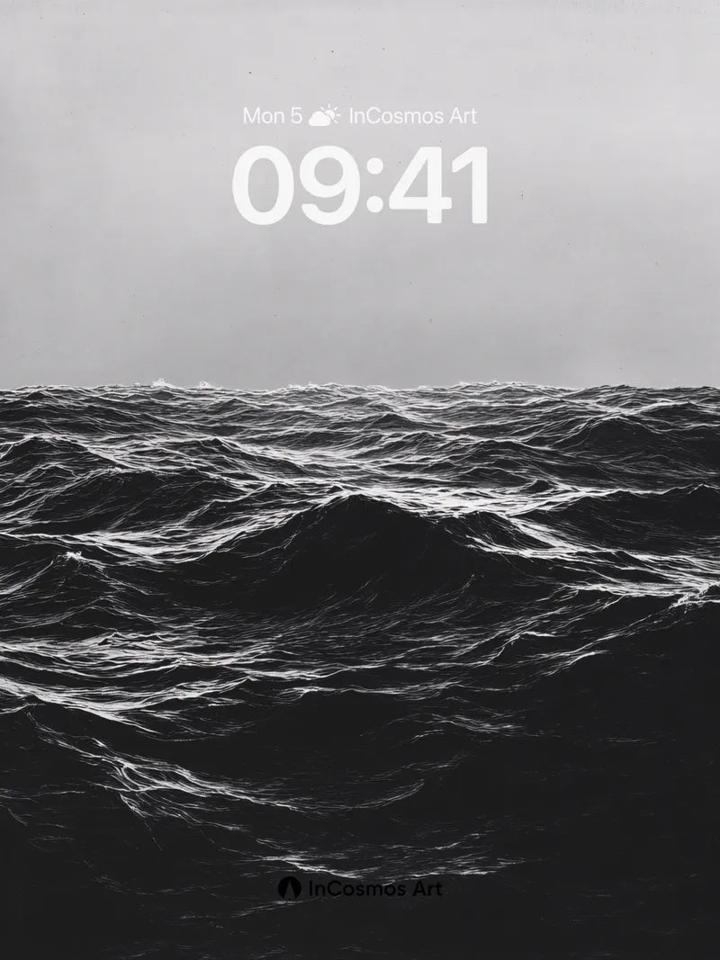 Storm-Whispered Ocean Wallpaper with Shadowed Swells