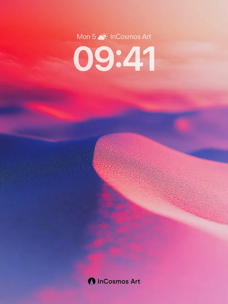 Crimson Dune Wallpaper with Breathable Light