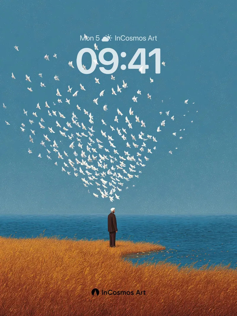 Serenity Skyline Wallpaper with Feathered Constellation wallpaper for iPhone, iPad & Mac