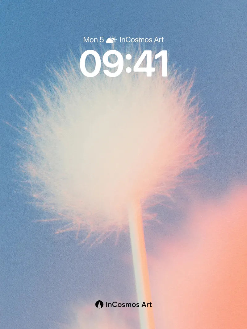 Serene Dandelion Wallpaper with Sky Gradient