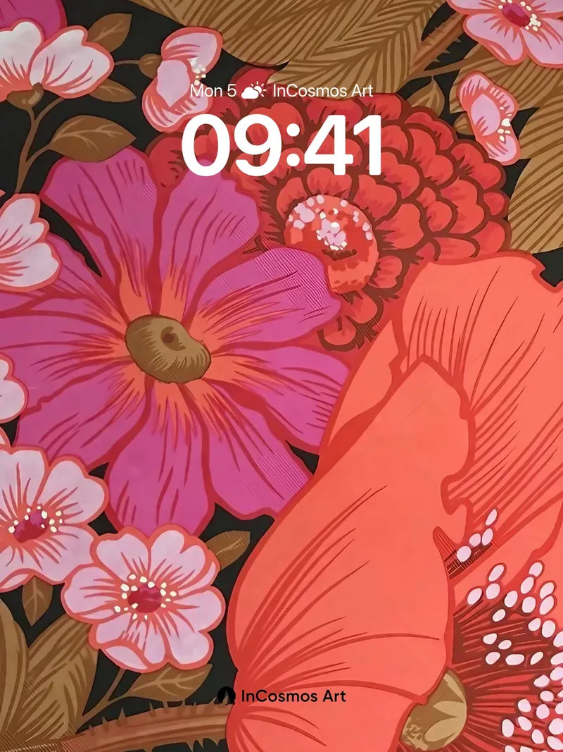 Velvet Bloom Wallpaper with Hidden Petals