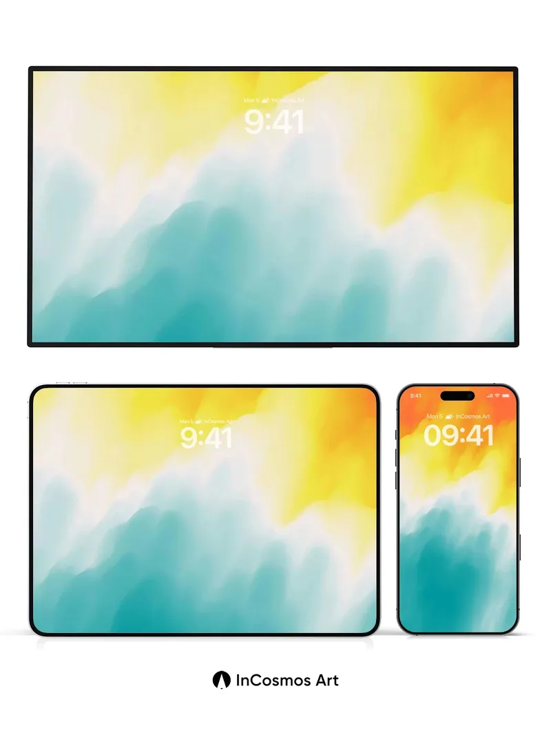 Firewave Gradient Wallpaper with Liquid Light