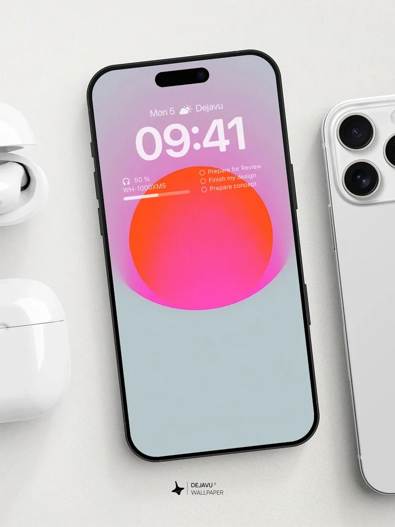 8K Minimal Aesthetic Wallpaper: Vibrant Circle for iPhone & Android