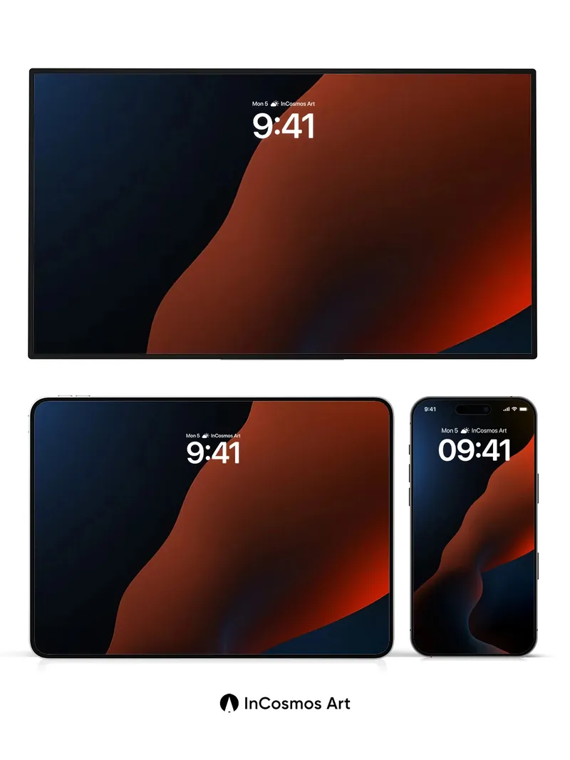 Crimson Current Wallpaper with Shadowed Depth