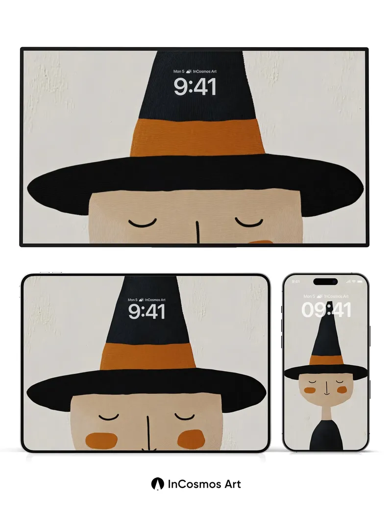 Whispering Witch Wallpaper with Textured Charm