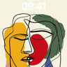 Cubist Echo Wallpaper with Interwoven Lines wallpaper for iPhone, iPad & Mac