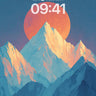 Serene Peak Sunset Wallpaper with Warm Glow wallpaper for iPhone, iPad & Mac