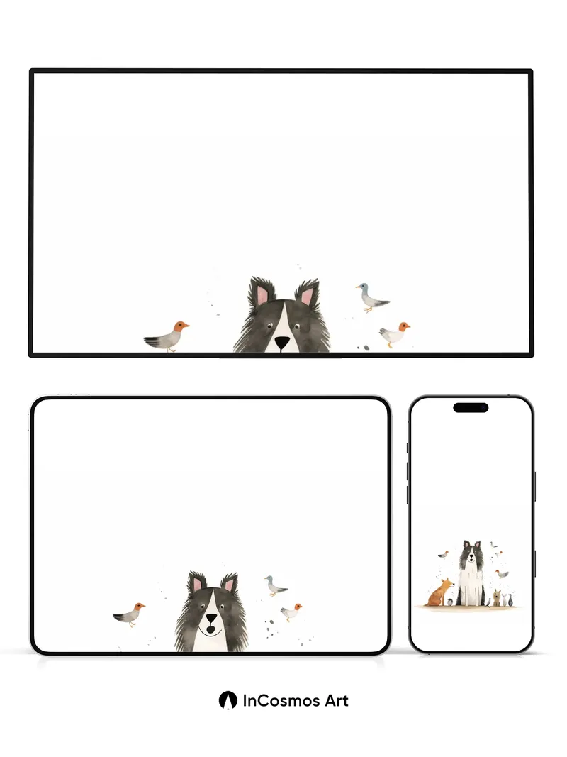 Whispering Paws Wallpaper with Gentle Gatherings