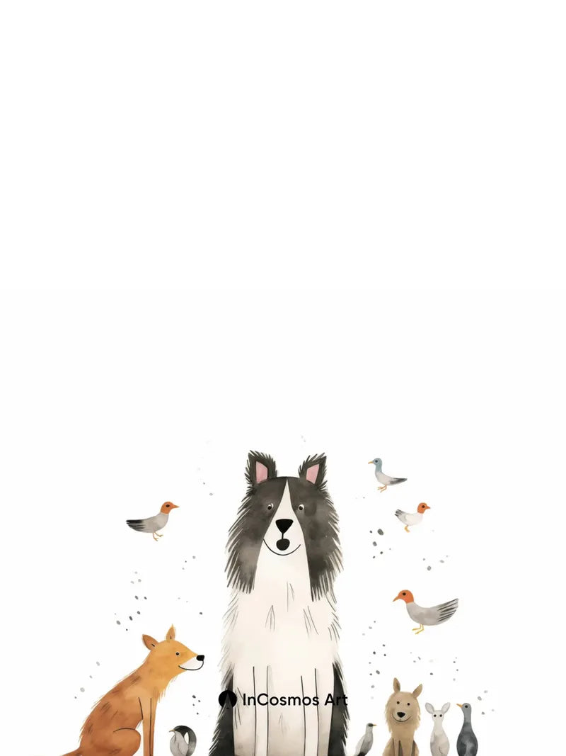 Whispering Paws Wallpaper with Gentle Gatherings