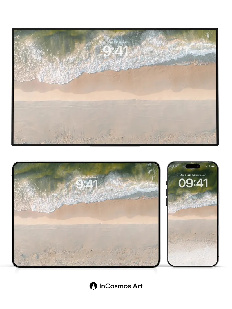 Serenity Shore Wallpaper with Ocean Breath