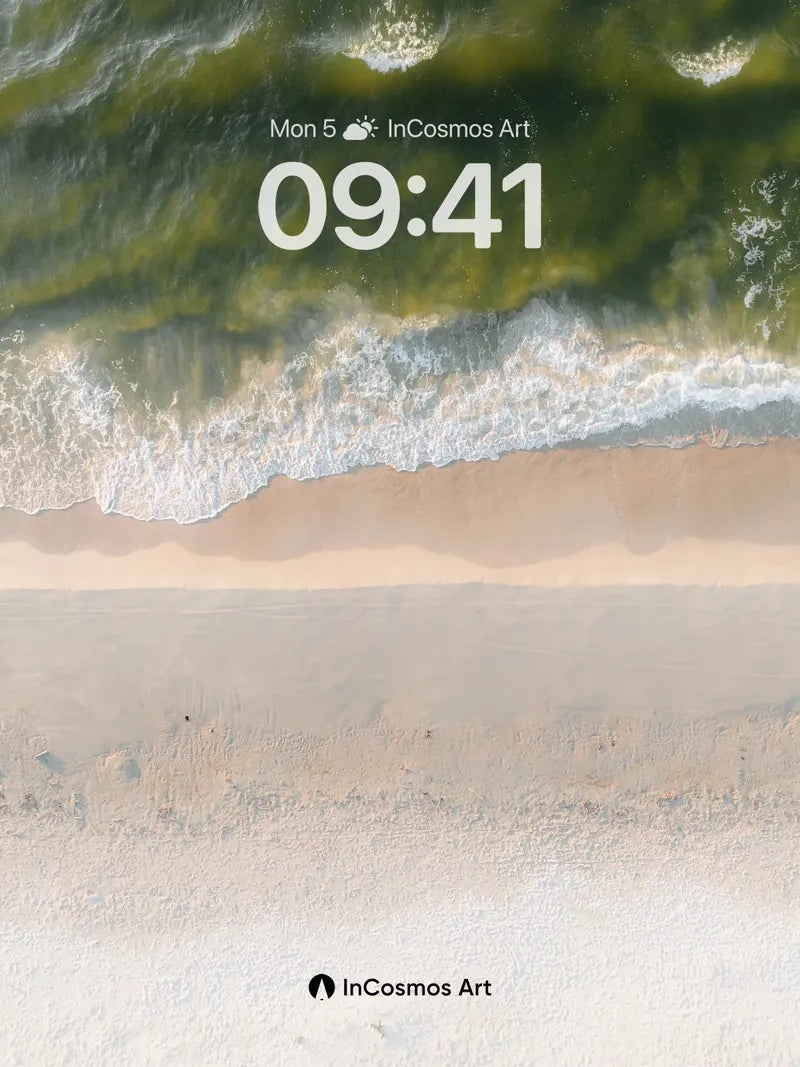 Serenity Shore Wallpaper with Ocean Breath