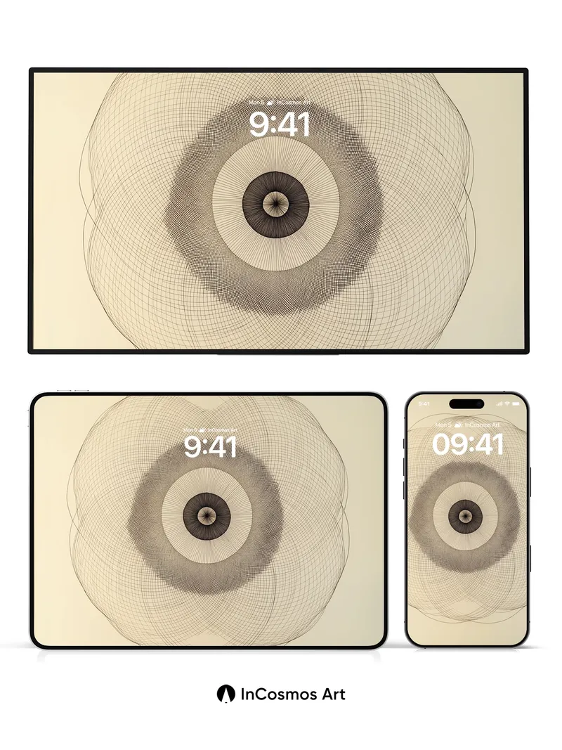 Sonic Bloom Wallpaper with Whispering Circles