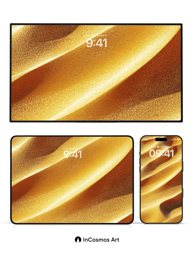 Golden Dune Wallpaper with Sunlit Ripples