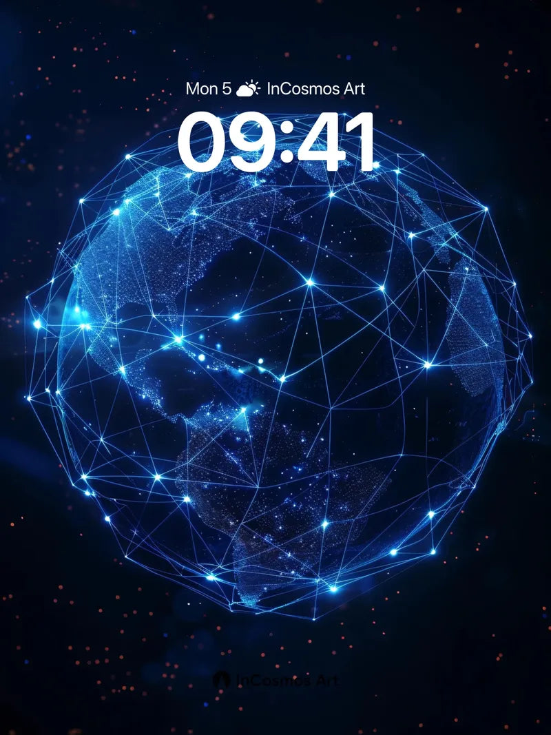 Neon Web Wallpaper with Cosmic Pulse