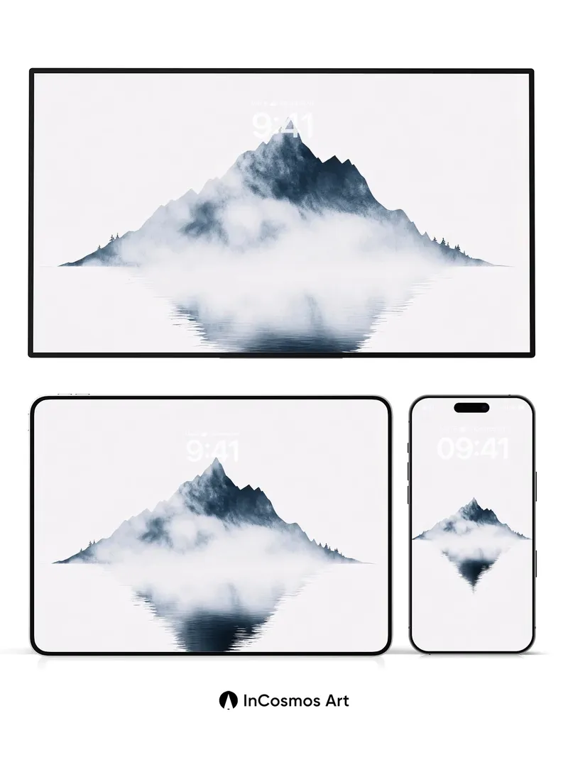 Serenity Peak Wallpaper with Mirror Lake