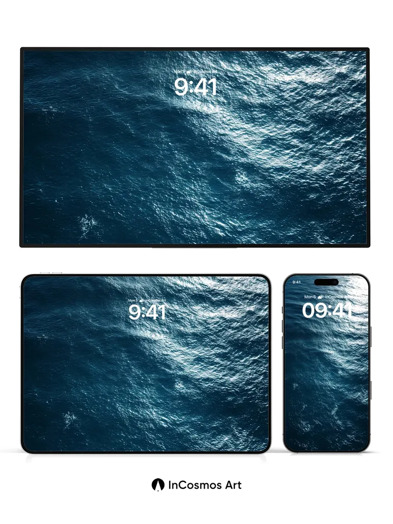 Midnight Current Wallpaper with Sunlit Trails