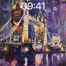 Nocturnal Glow Wallpaper with Tower Bridge Reflections wallpaper for iPhone, iPad & Mac