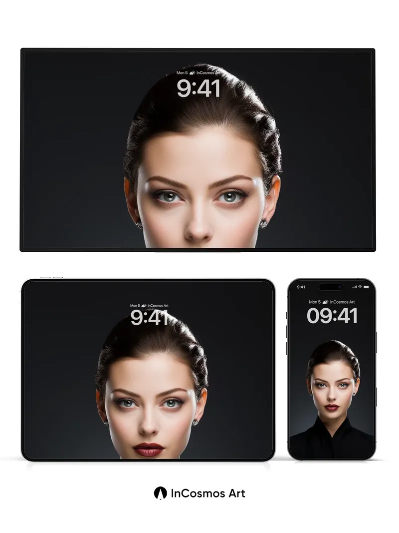 Silken Shadow Wallpaper with Gilded Eyes