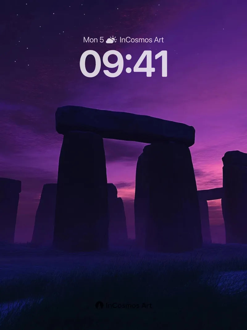 Ethereal Stonehenge Wallpaper with Twilight Veil