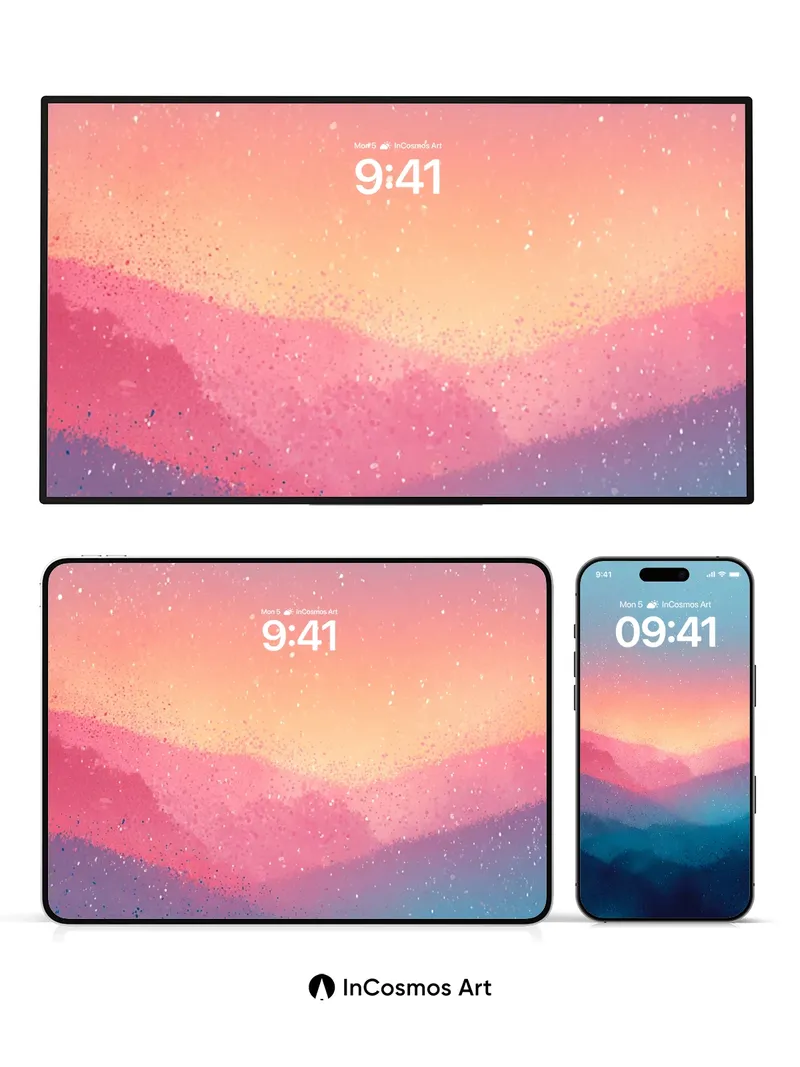 Celestial Hush Wallpaper with Starlit Veils