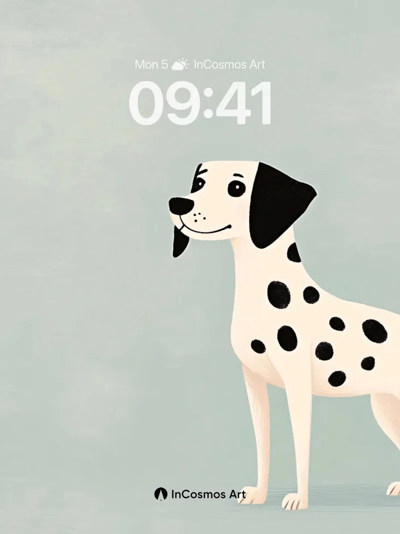 Playful Dalmatian Wallpaper with Spotted Charm